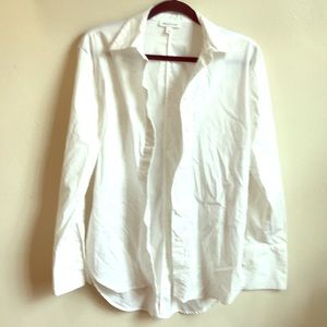 Long sleeve white button down
